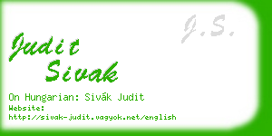 judit sivak business card